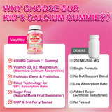 Veyttisy Kids Calcium Gummies with a measuring spoon for dosage