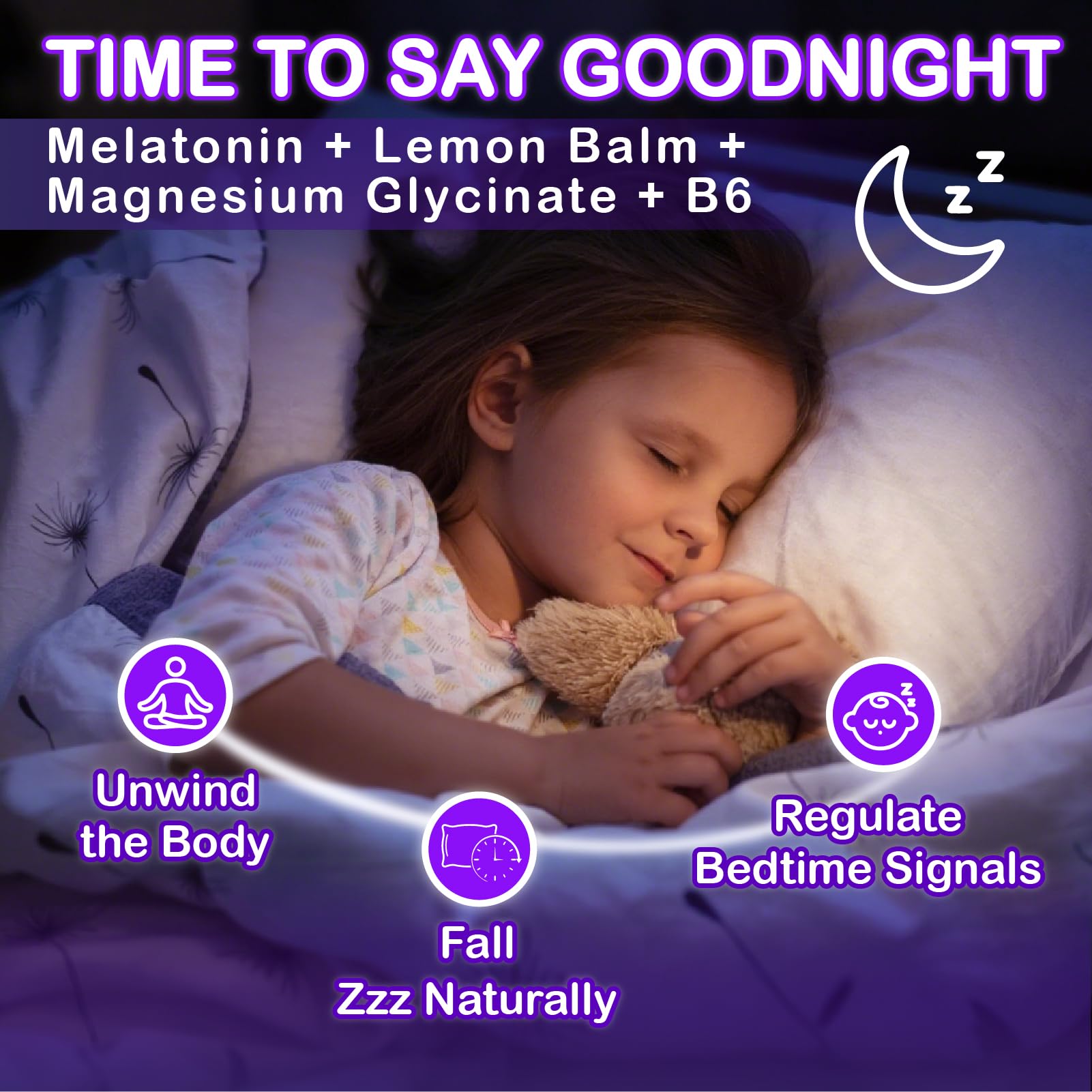 Veyttisy Kids Melatonin Gummies 1mg gummy close-up