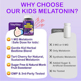 Veyttisy Kids Melatonin Gummies 1mg with a child holding it