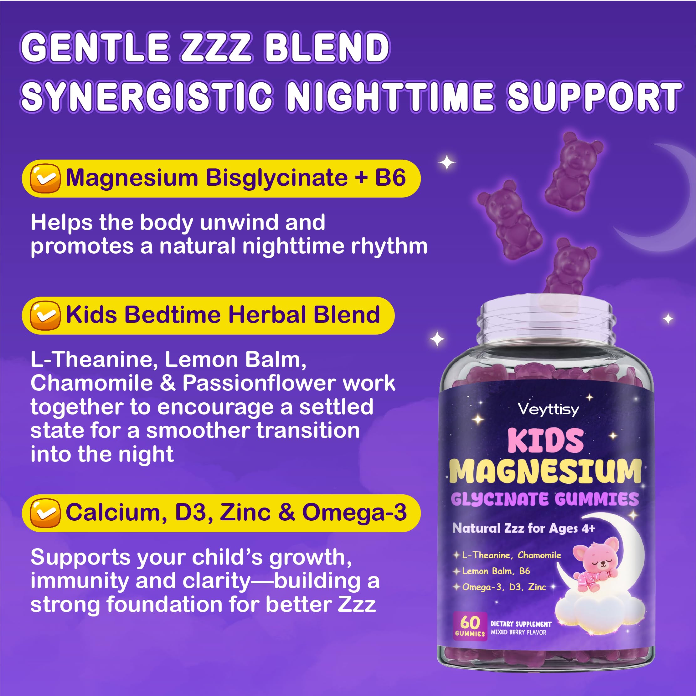Veyttisy Magnesium Glycinate Gummies on a table
