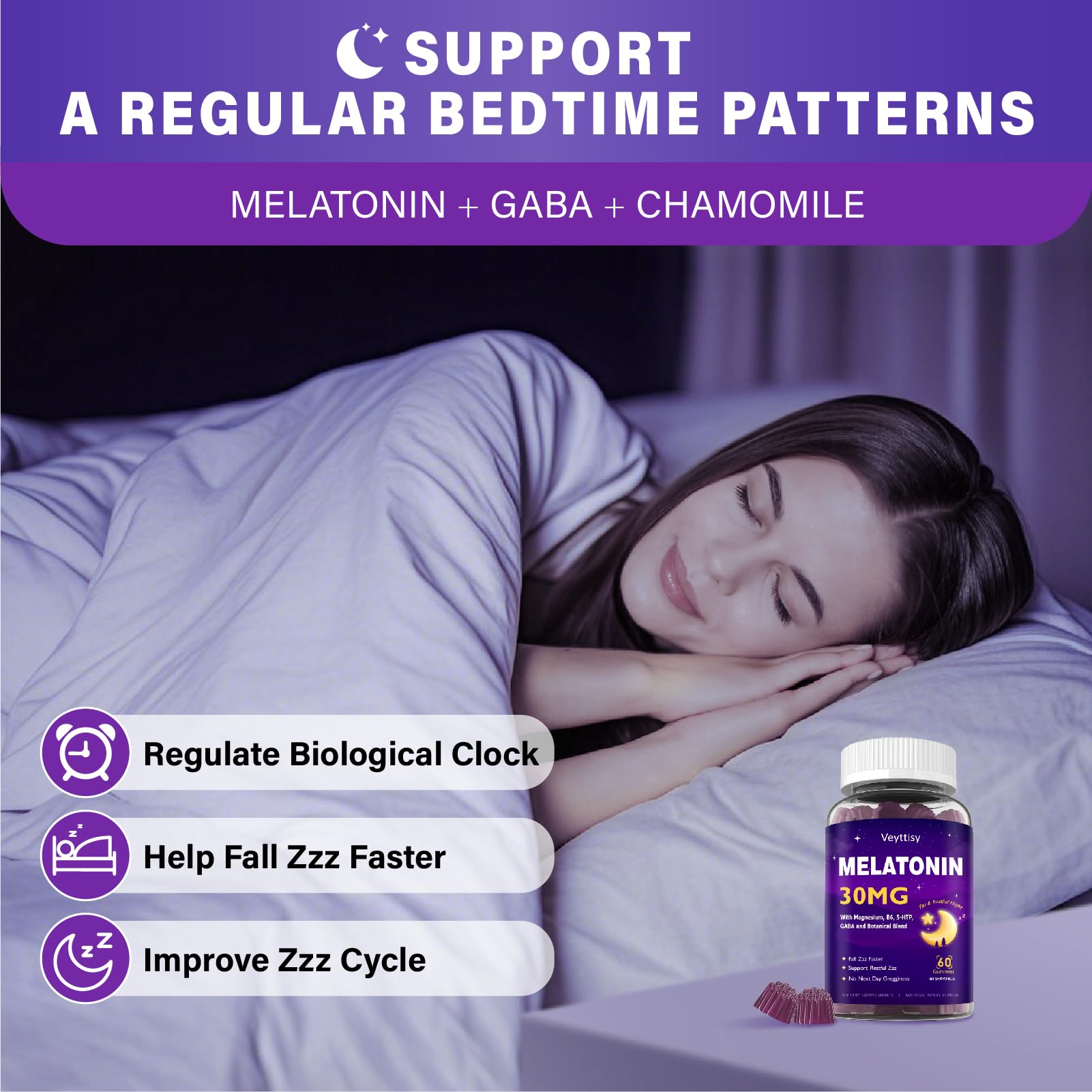 Veyttisy Melatonin Gummies 30mg ingredients list