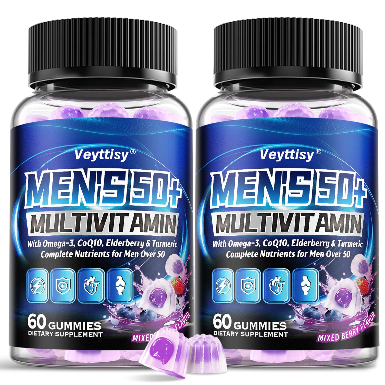 Veyttisy Men's Multivitamin Gummies 50+ front view