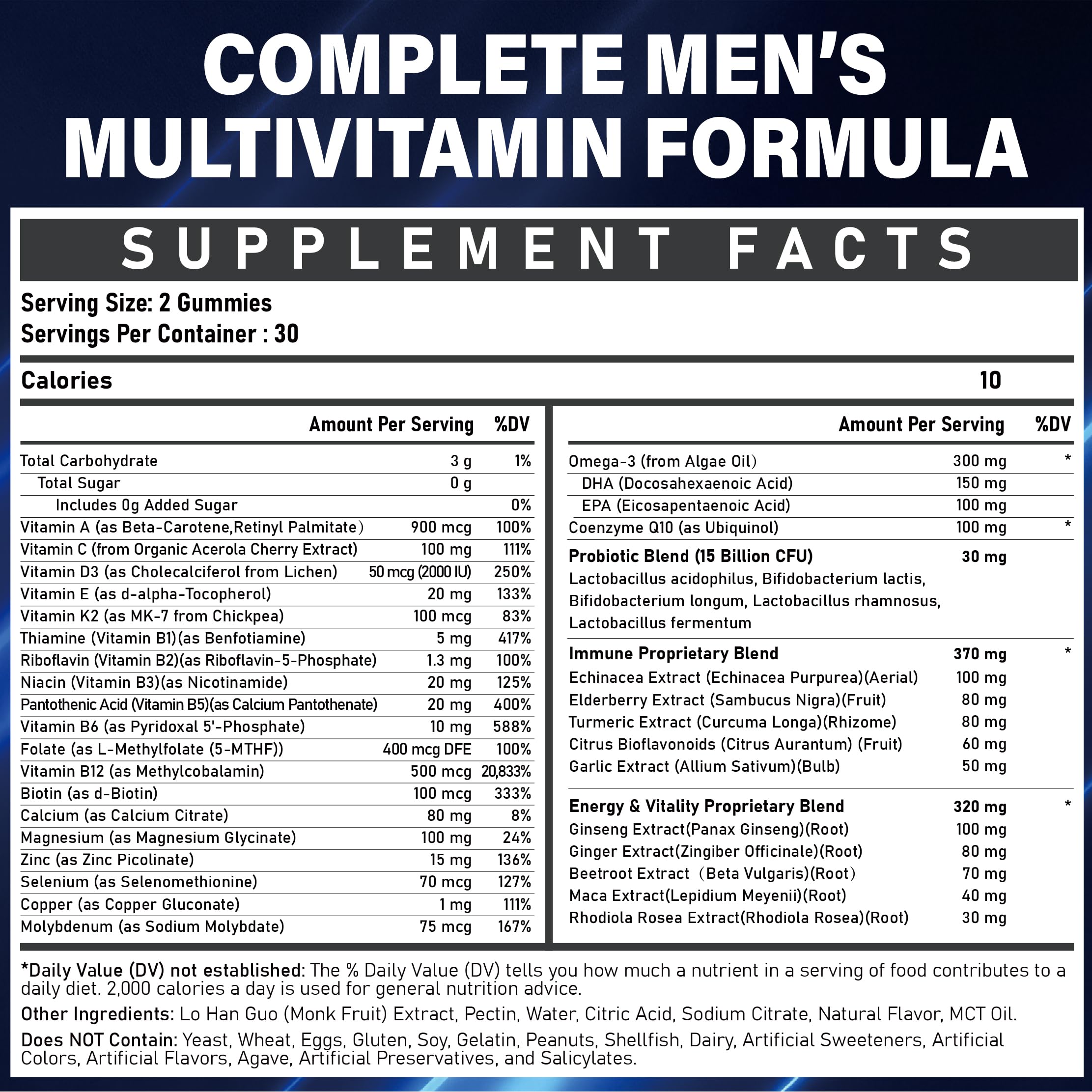 Veyttisy Multivitamin Gummies for Men mixed berry flavour close-up