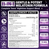 Veyttisy Teens Melatonin Gummies 1.5mg back view