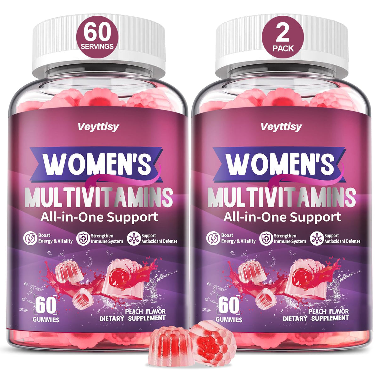 Veyttisy Women's Multivitamin Gummies front view with packaging