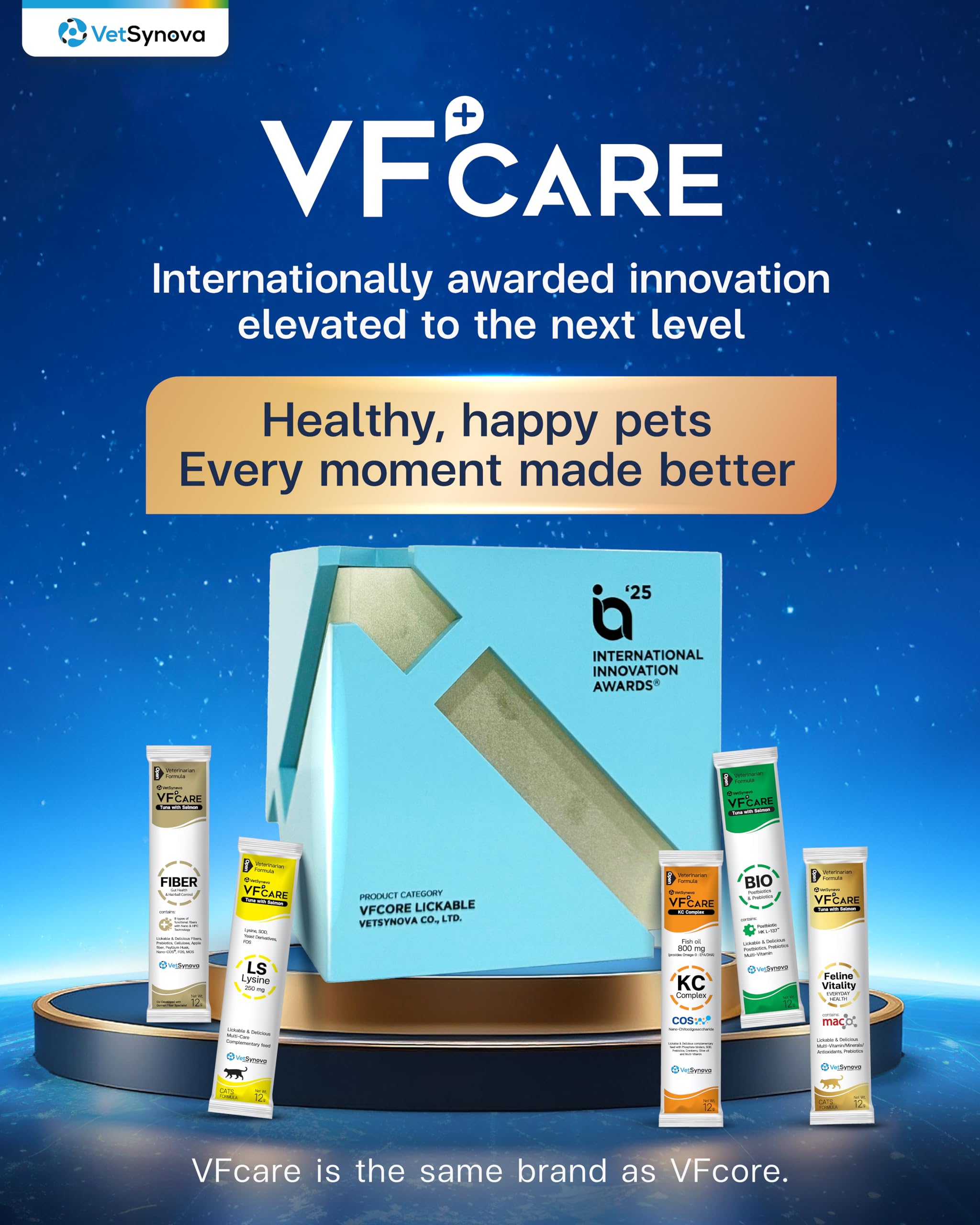 VFCARE L-Lysine Cat Supplement back label with ingredients