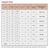 VGTPC Empty Gelatin Capsules Size 00 displayed with measuring tool
