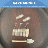 VGTPC Empty Gelatin Capsules Size 00 with powder for filling