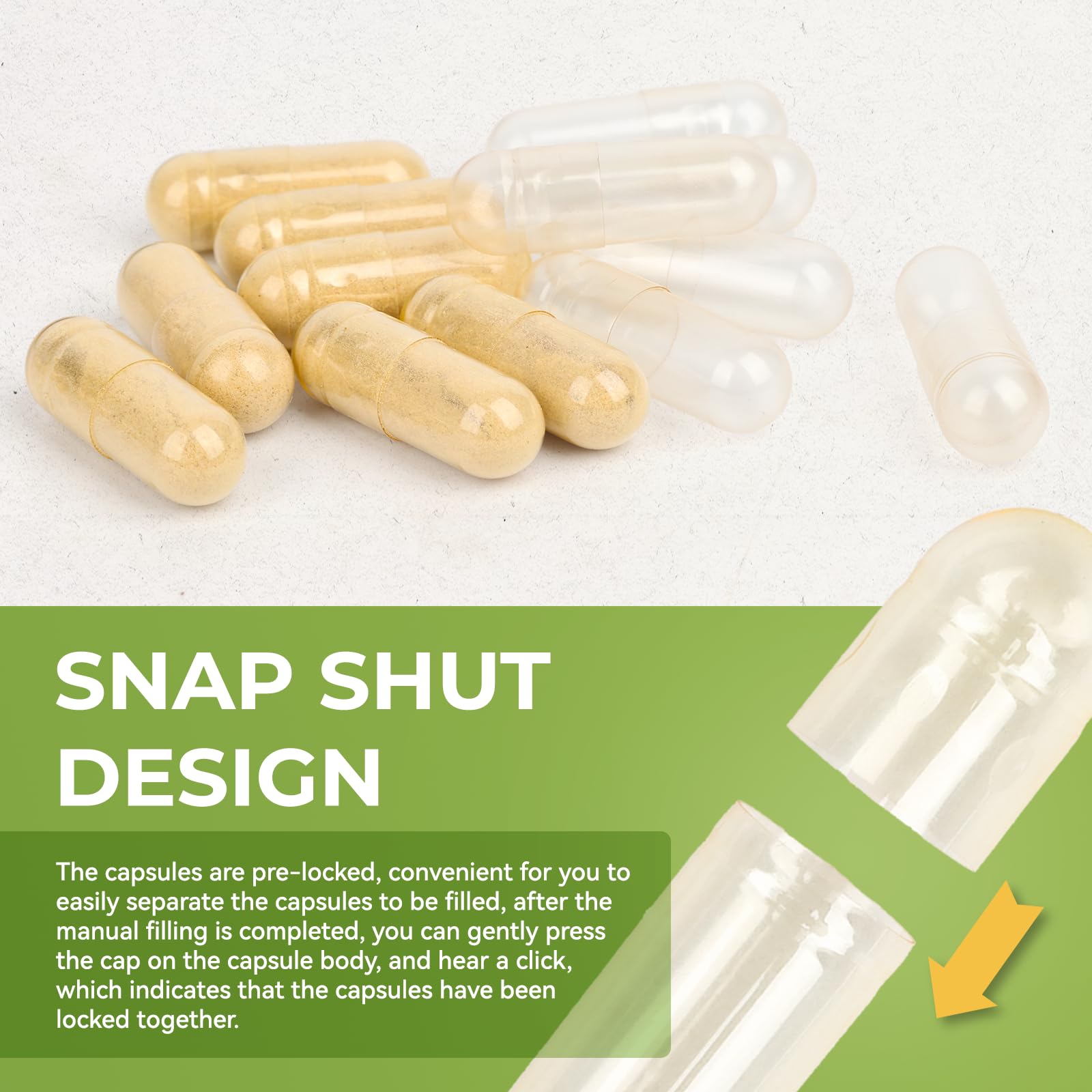 VGTPC Empty Vegetarian Capsules Size 00 on a wooden table