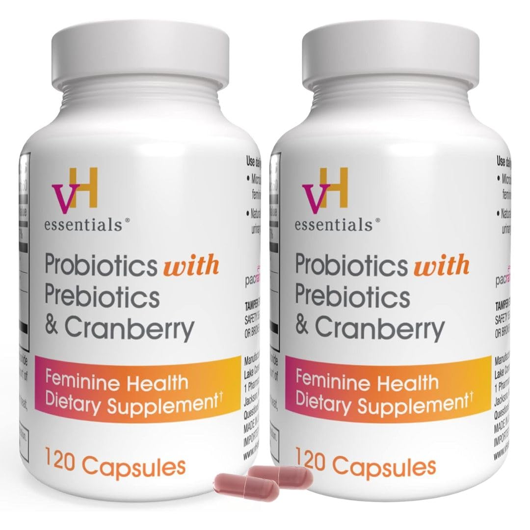vH essentials Cranberry Supplement front view with packaging