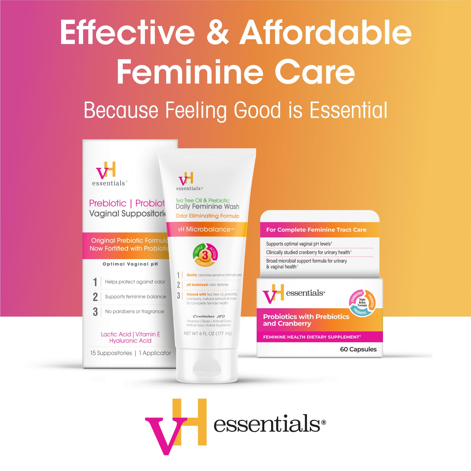vH essentials Cranberry Supplement on a wooden table