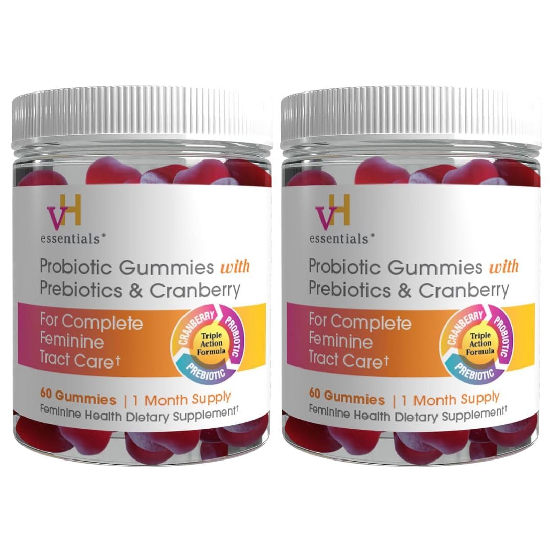 vH essentials Probiotic Gummies front view with 120 count