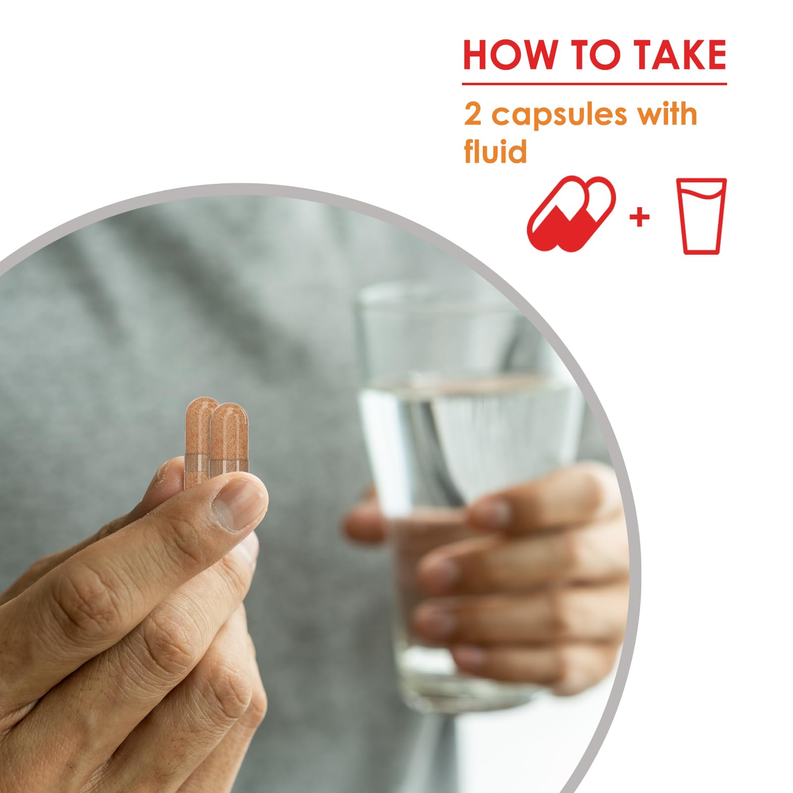 VH Nutrition Adrenal Extracts product with a glass of water