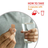 VH Nutrition Adrenal Extracts product with a glass of water