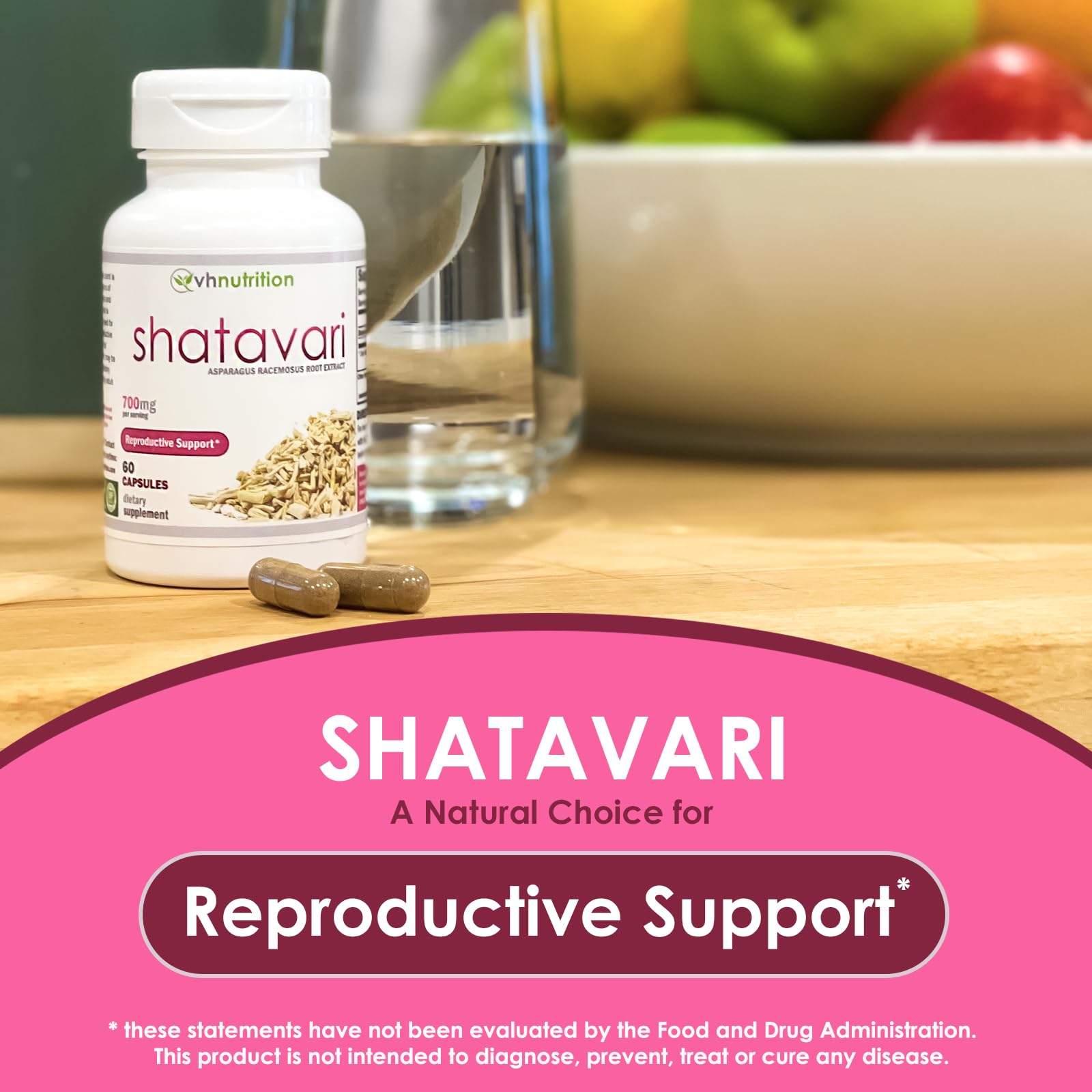 VH Nutrition Shatavari Extract Powder 700mg back view
