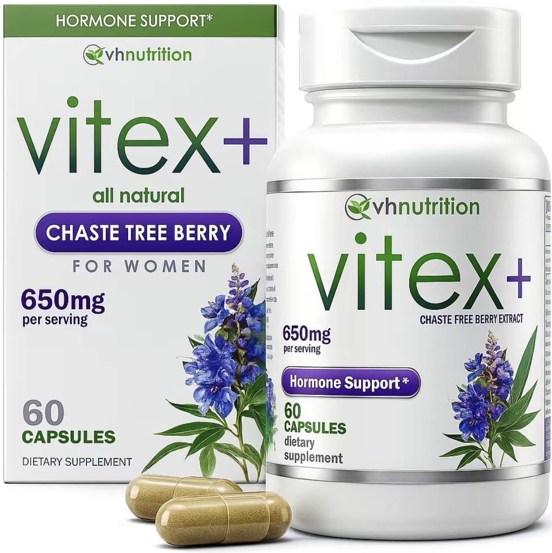 VH Nutrition VITEX+ Chasteberry Supplement bottle front view