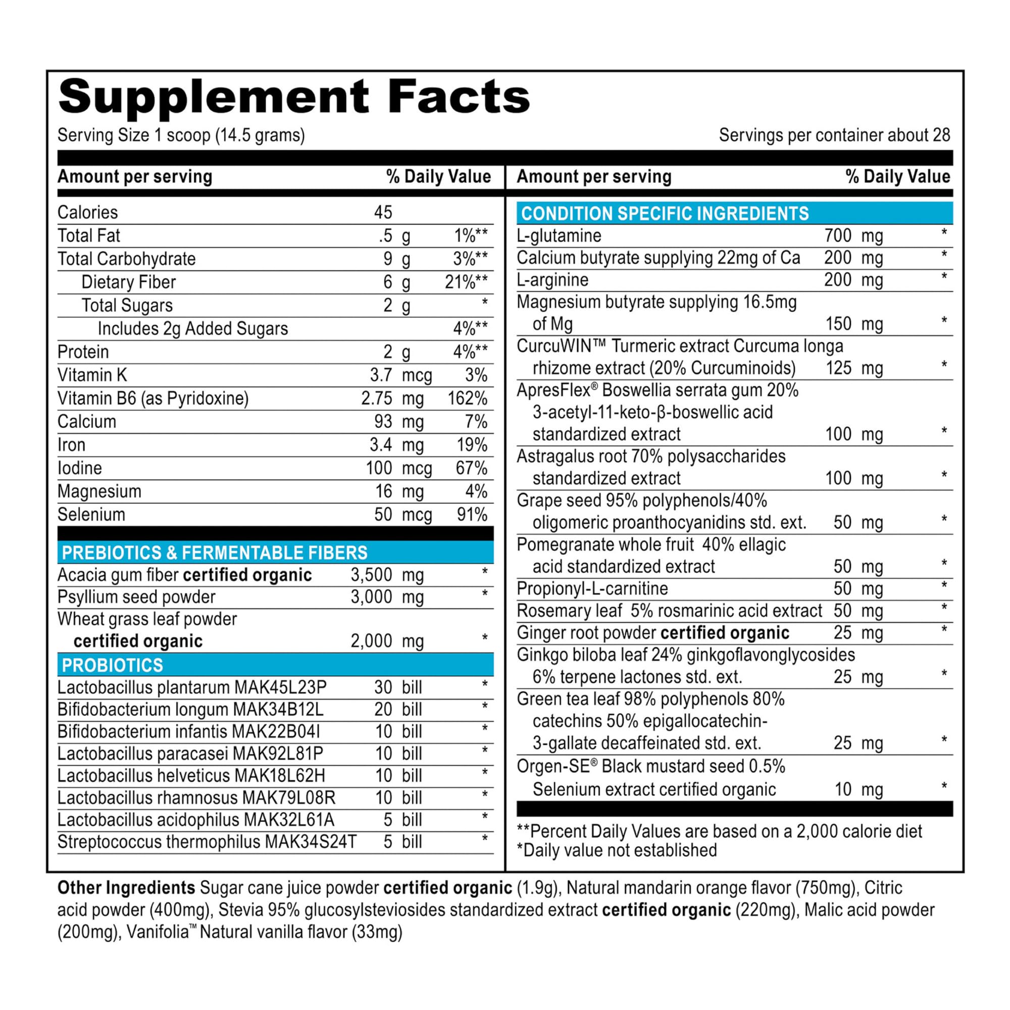 Vibrant Health daily Vibrance probiotic supplement with a measuring spoon