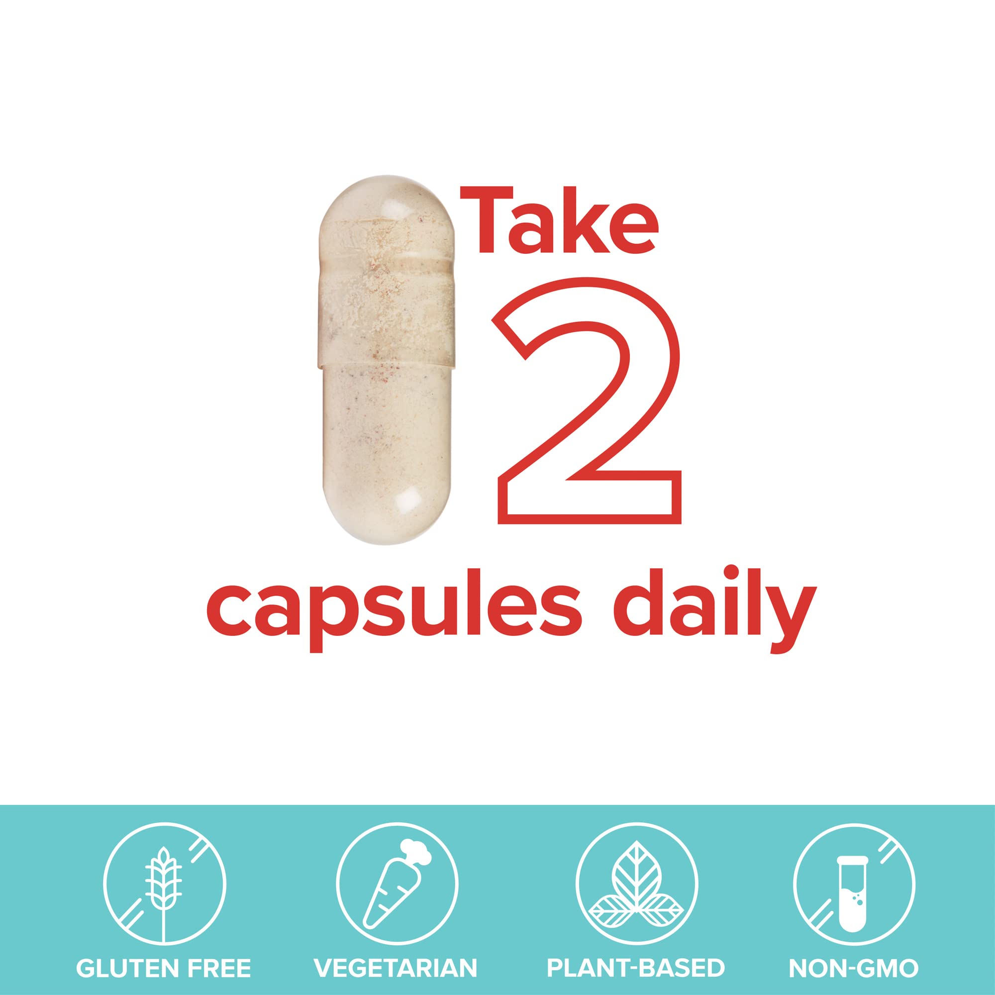 Vibrant Health Gigartina Red Marine Algae Capsules on a wooden table
