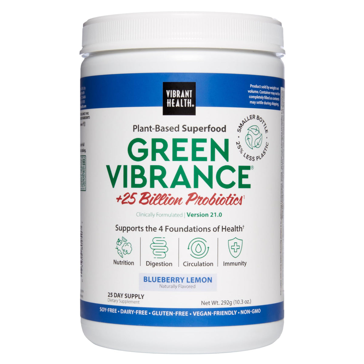 Vibrant Health Green Vibrance 363g container front view