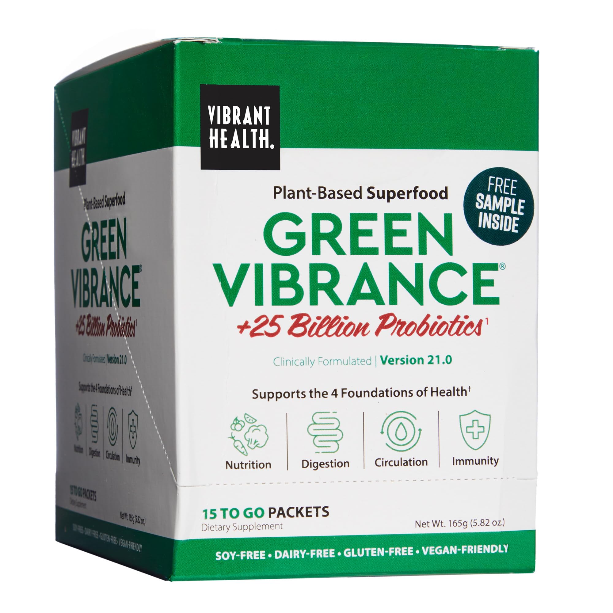 Vibrant Health Spirulina Superfood Packets front view