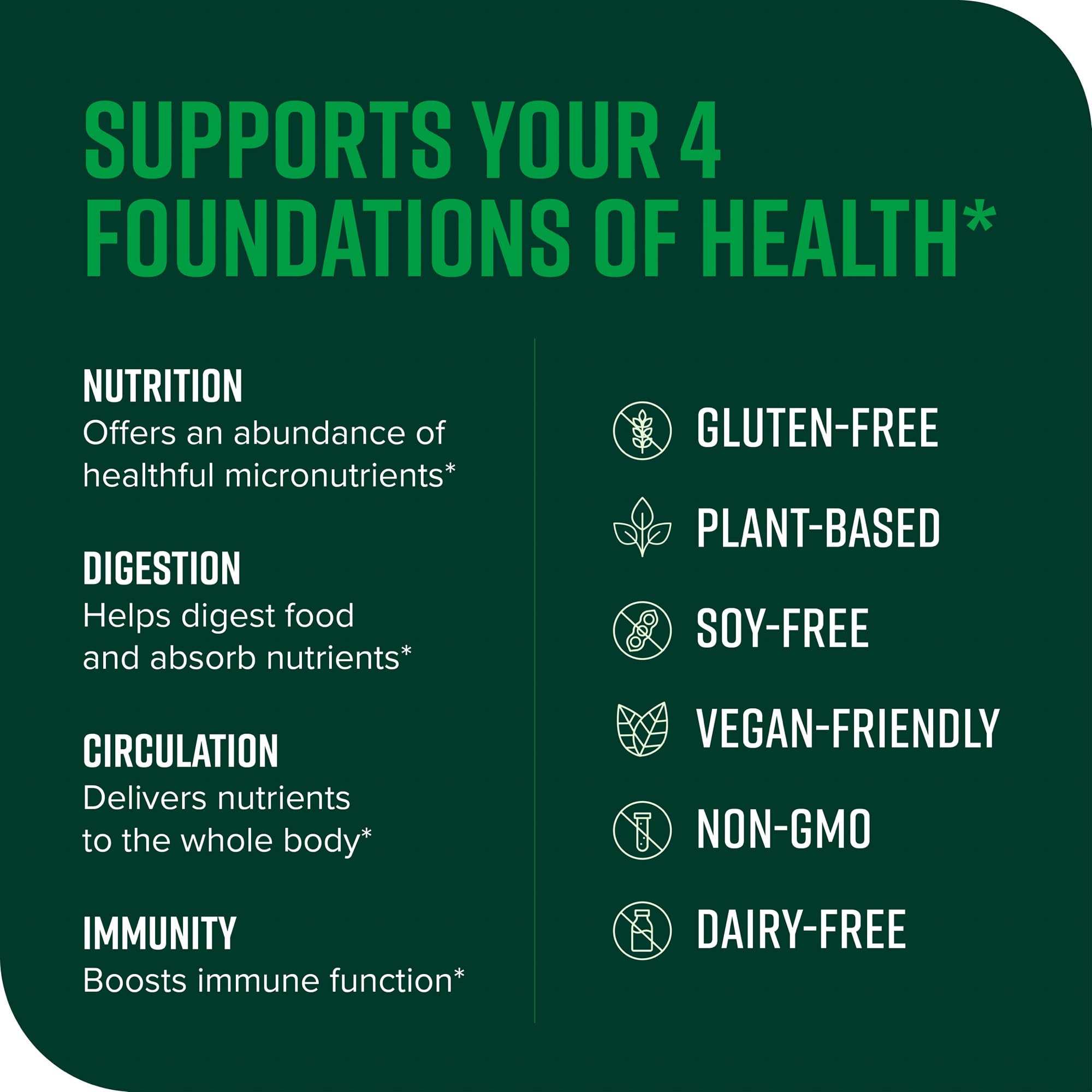 Vibrant Health Spirulina Supplement scoop