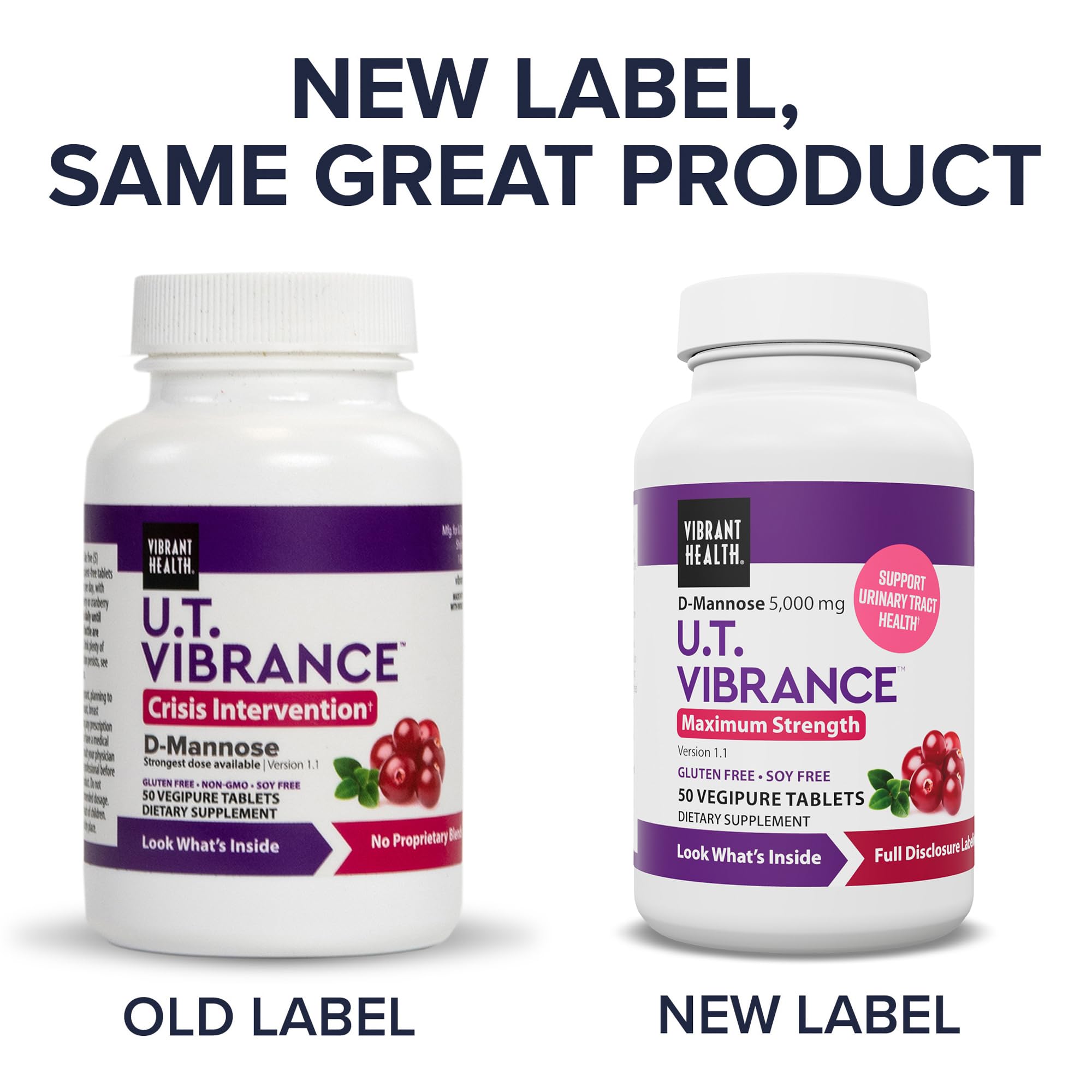 Vibrant Health U.T. Vibrance Cranberry Supplement tablet form