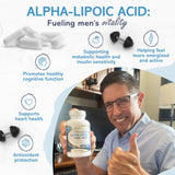 vibraxlabs Alpha Lipoic Acid 600 mg capsules bottle with label