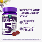 Vicks ZzzQuil PURE Zzzs Melatonin Gummies 5mg back view