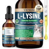 VICSOM L-Lysine for Cats 132g bottle front view