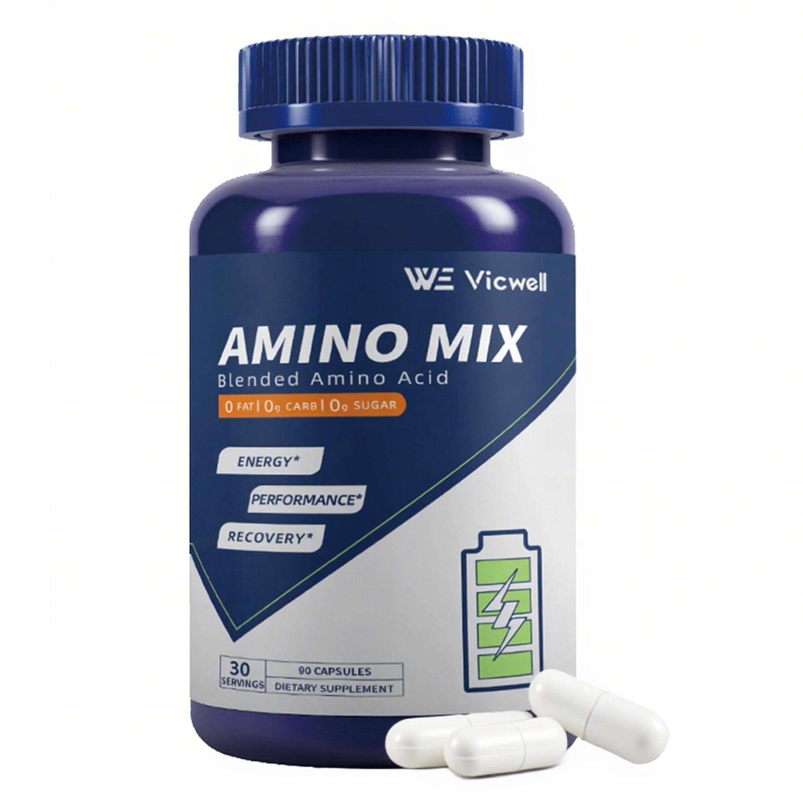 Vicwell Amino Acid Supplement 90 capsules front view