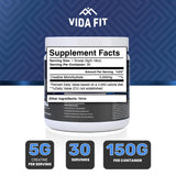 Vida Fit Creatine Monohydrate 150g unflavoured powder scoop