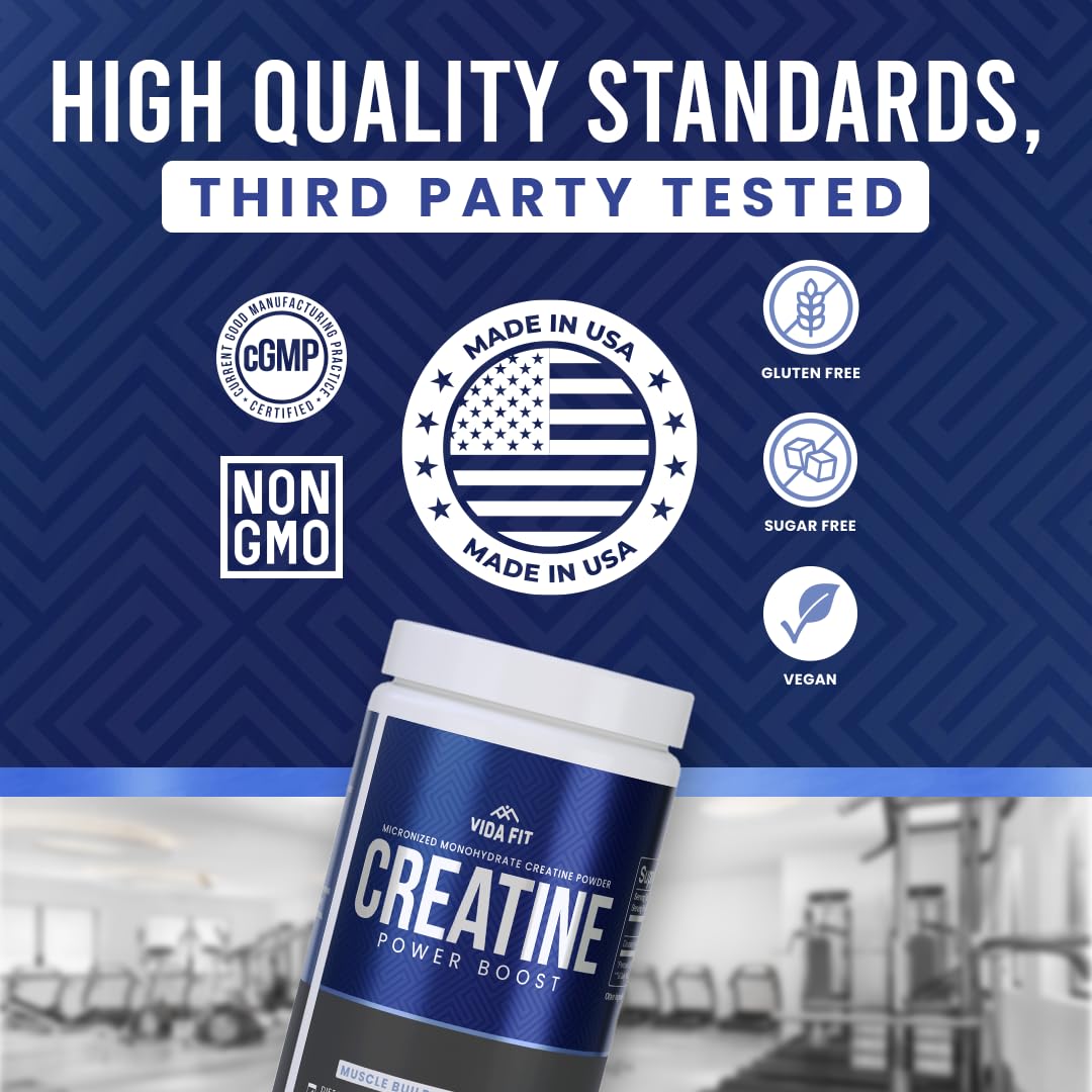 Vida Fit Creatine Monohydrate Powder 150g nutritional information
