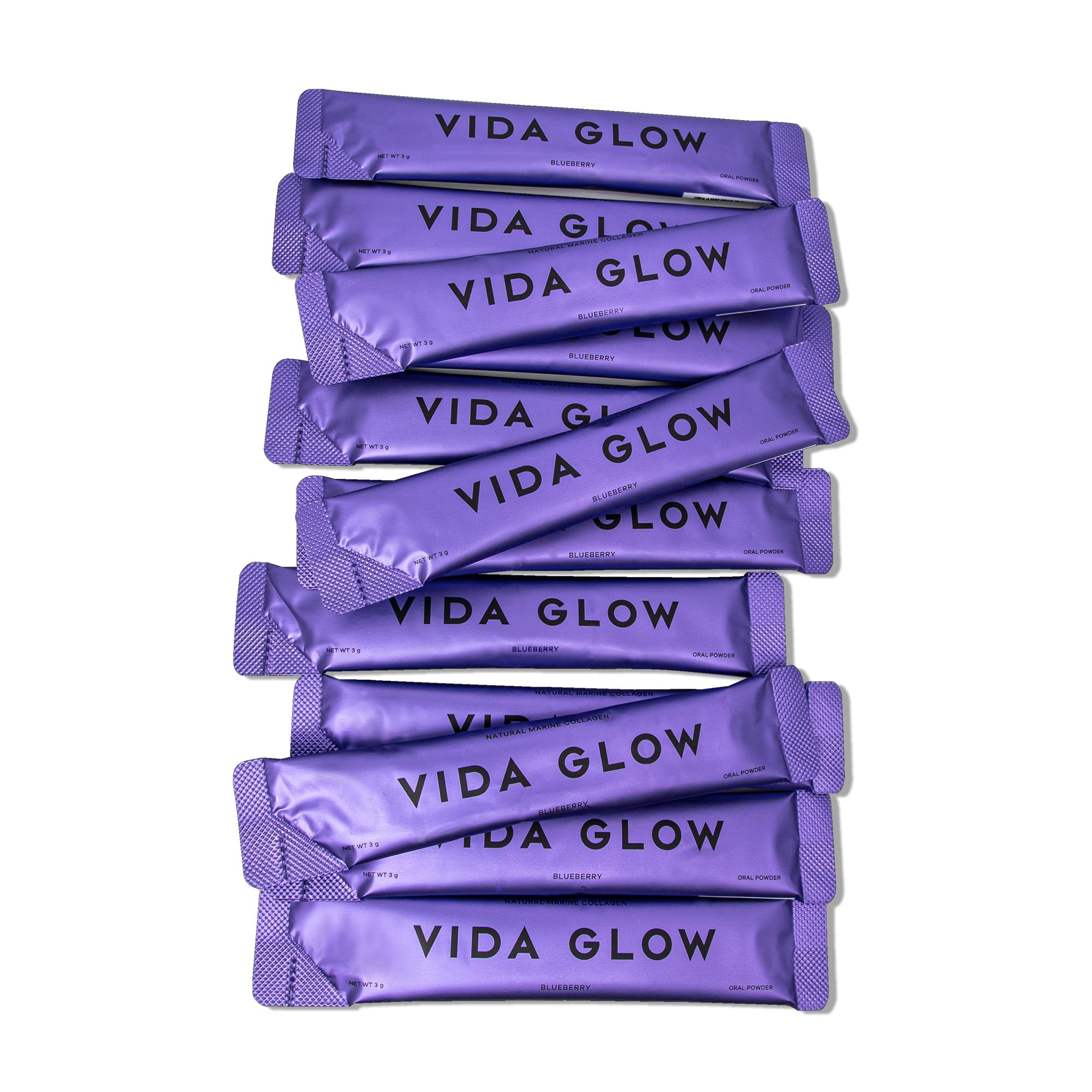 Vida Glow Marine Collagen Powder mixed in a glass of water