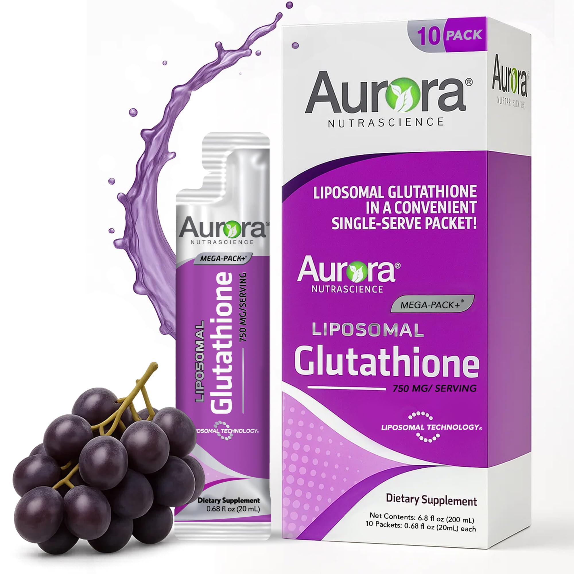 Vida Lifescience Liposomal Glutathione 750mg packet front view