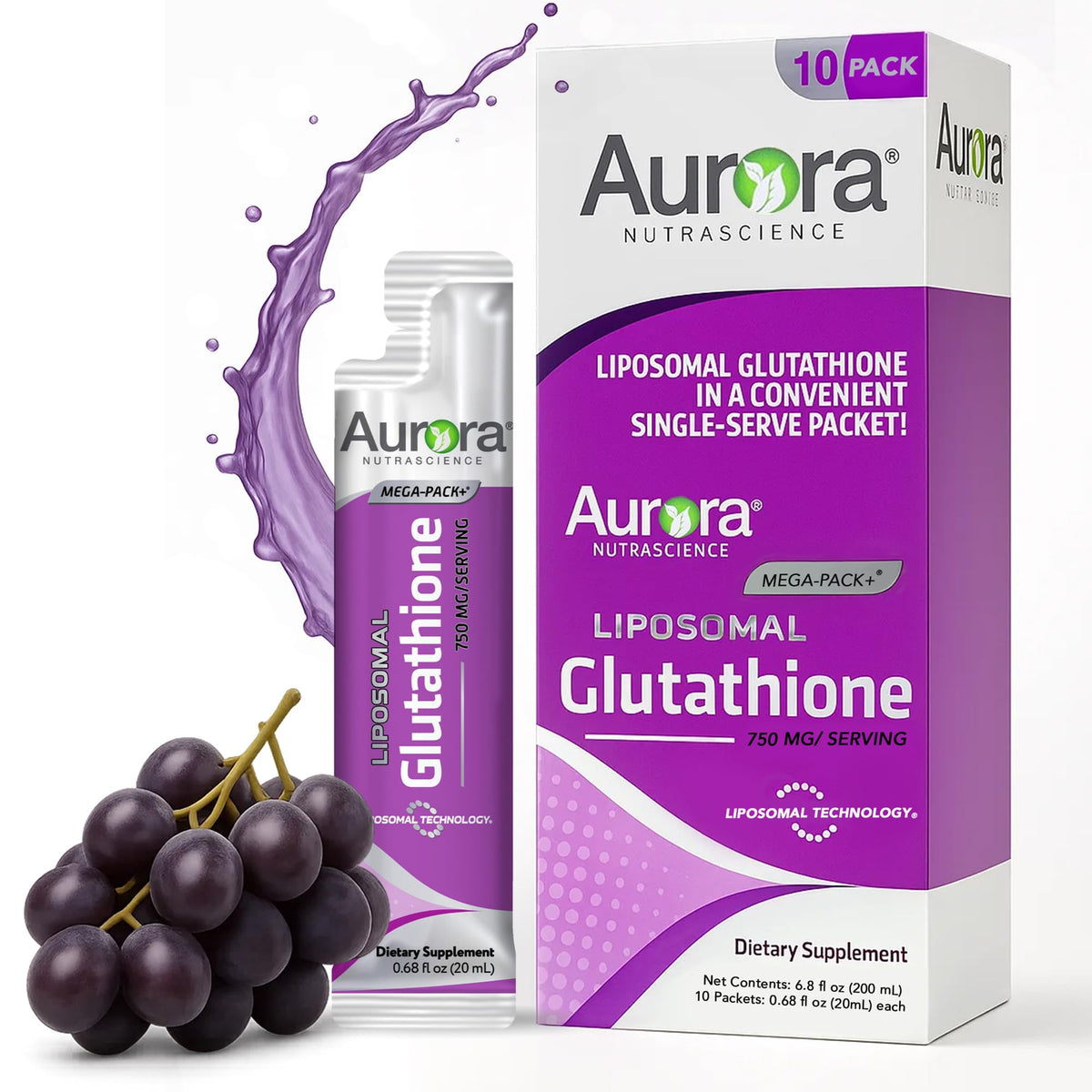 Vida Lifescience Liposomal Glutathione 750mg packet front view