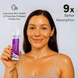 Vida Lifescience Liposomal Glutathione supplement in a glass of water