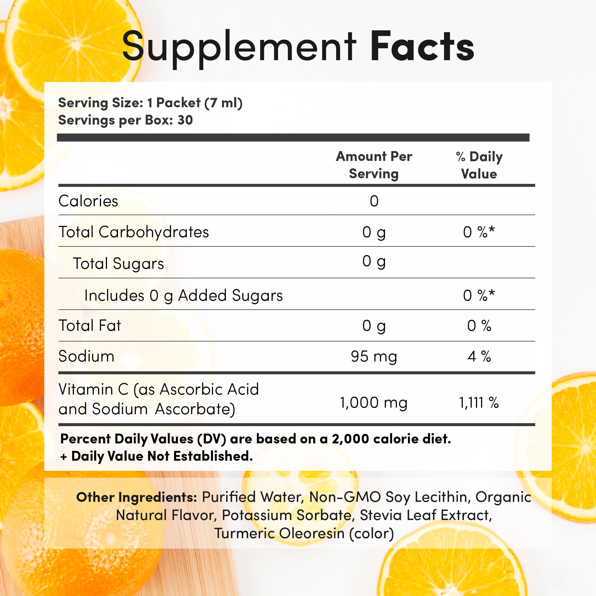 Vida Lifescience Liposomal Vitamin C 1000mg sachets packaging