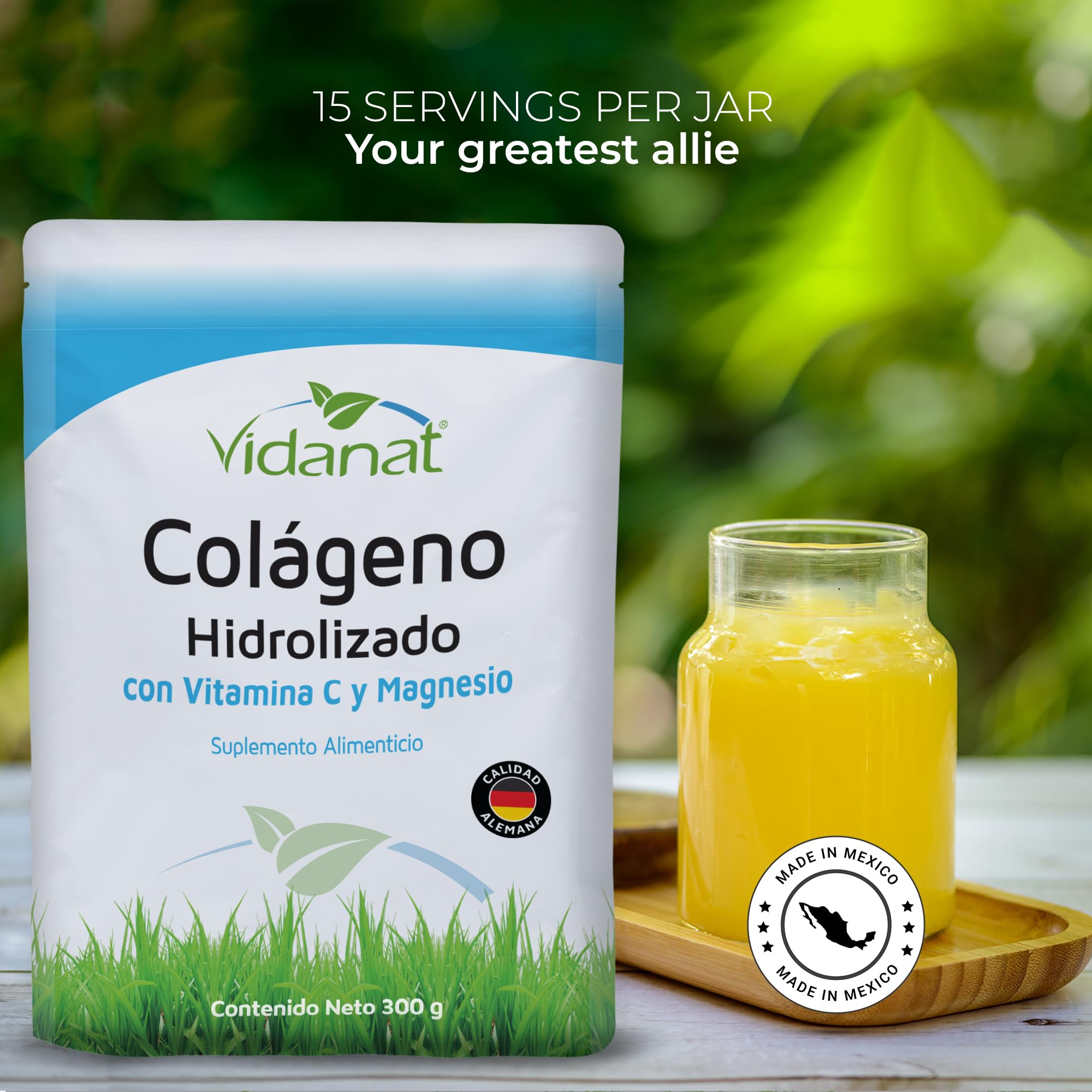 Vidanat Collagen Powder 300g with measuring scoop