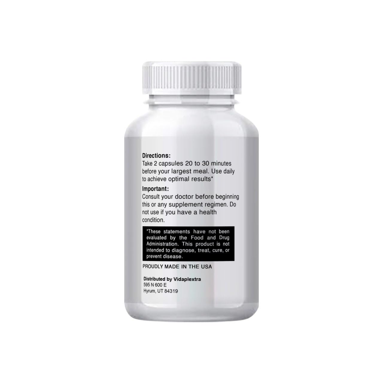 VIDAPLEXTRA Bio Brain Cognitive Supplement bottle with capsules