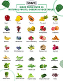VIDAVITE Supergreens Gummies displayed with fresh fruits