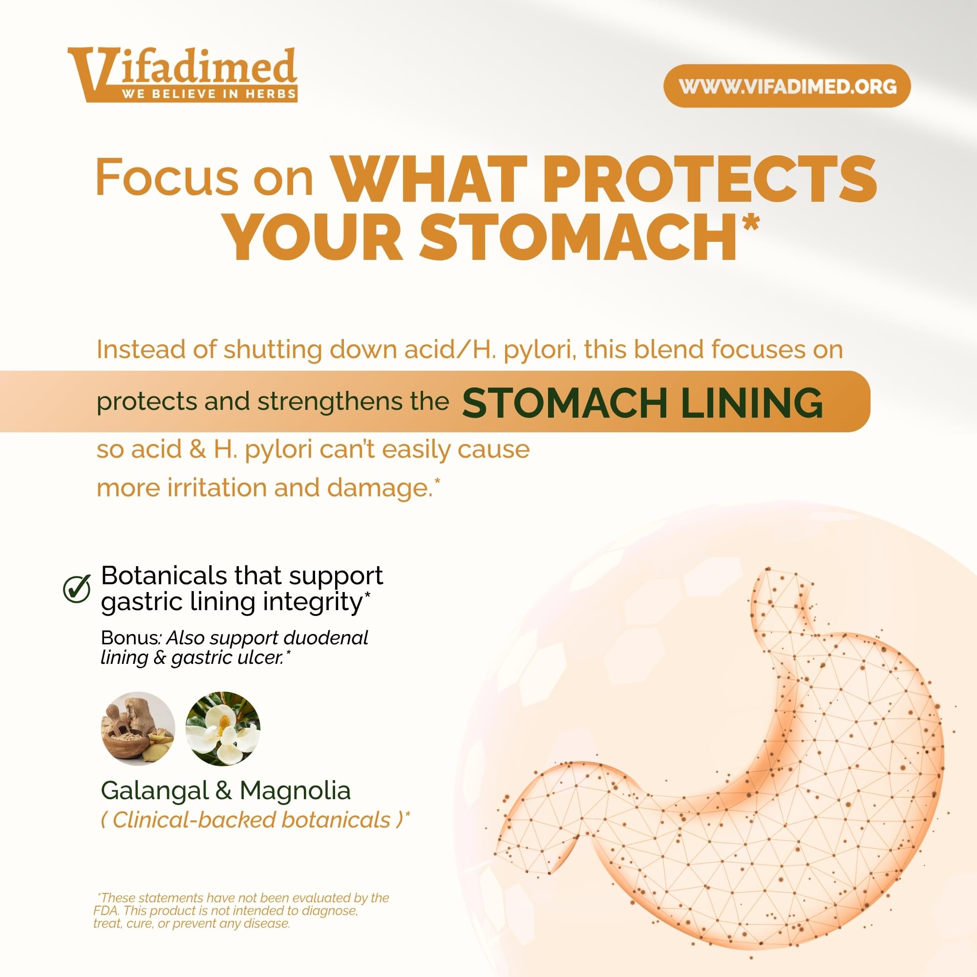 VIFADIMED Stomach Plus Herbal Supplement packaging
