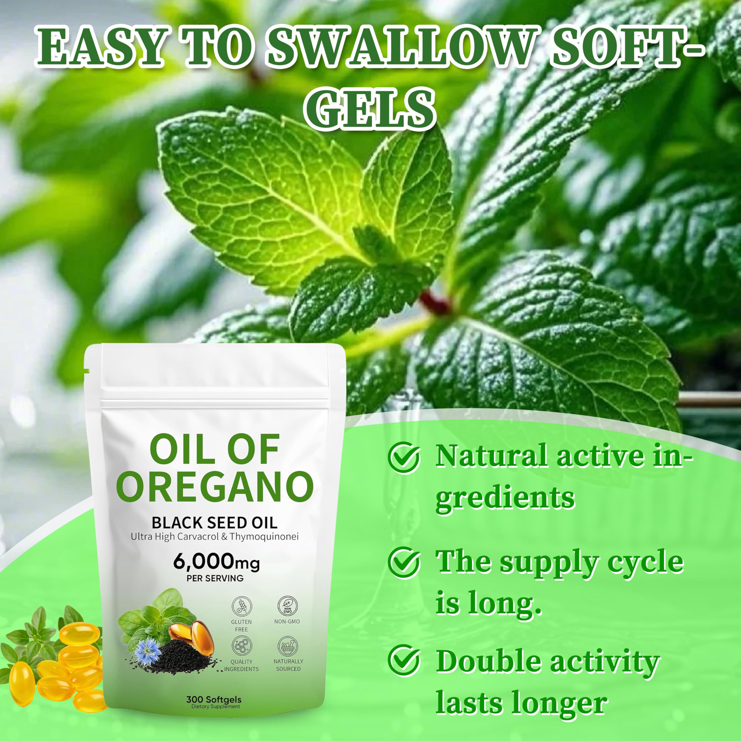 vifdusi Oregano Oil Softgels in a lifestyle setting