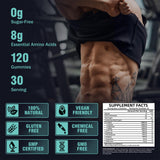 VIFSSG EAA Gummies Blue Raspberry with fitness accessories