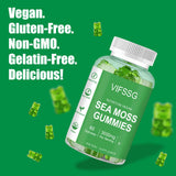 VIFSSG Sea Moss Gummies displayed with fresh apples