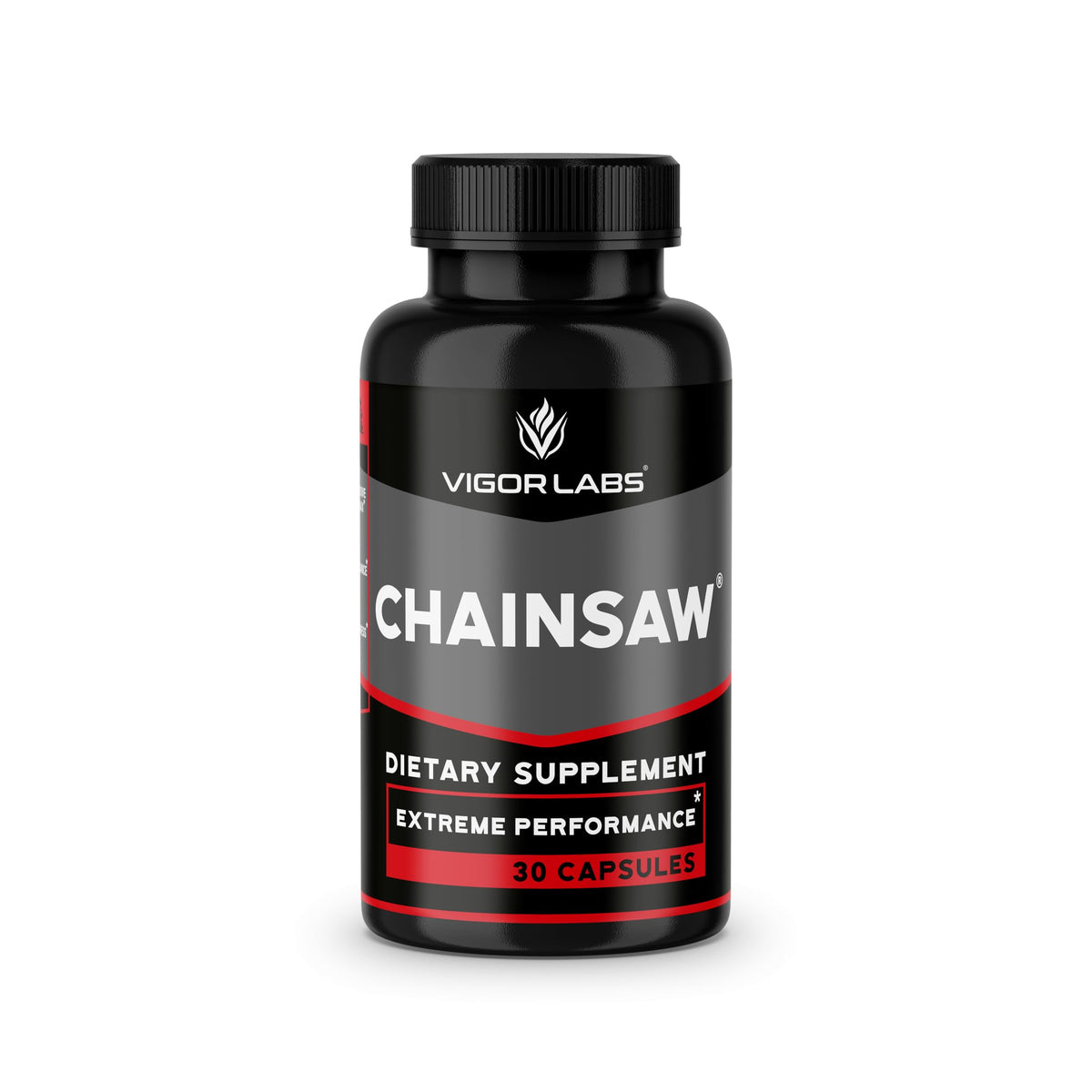 Vigor Labs ChainsawTM Male support Capsules front view