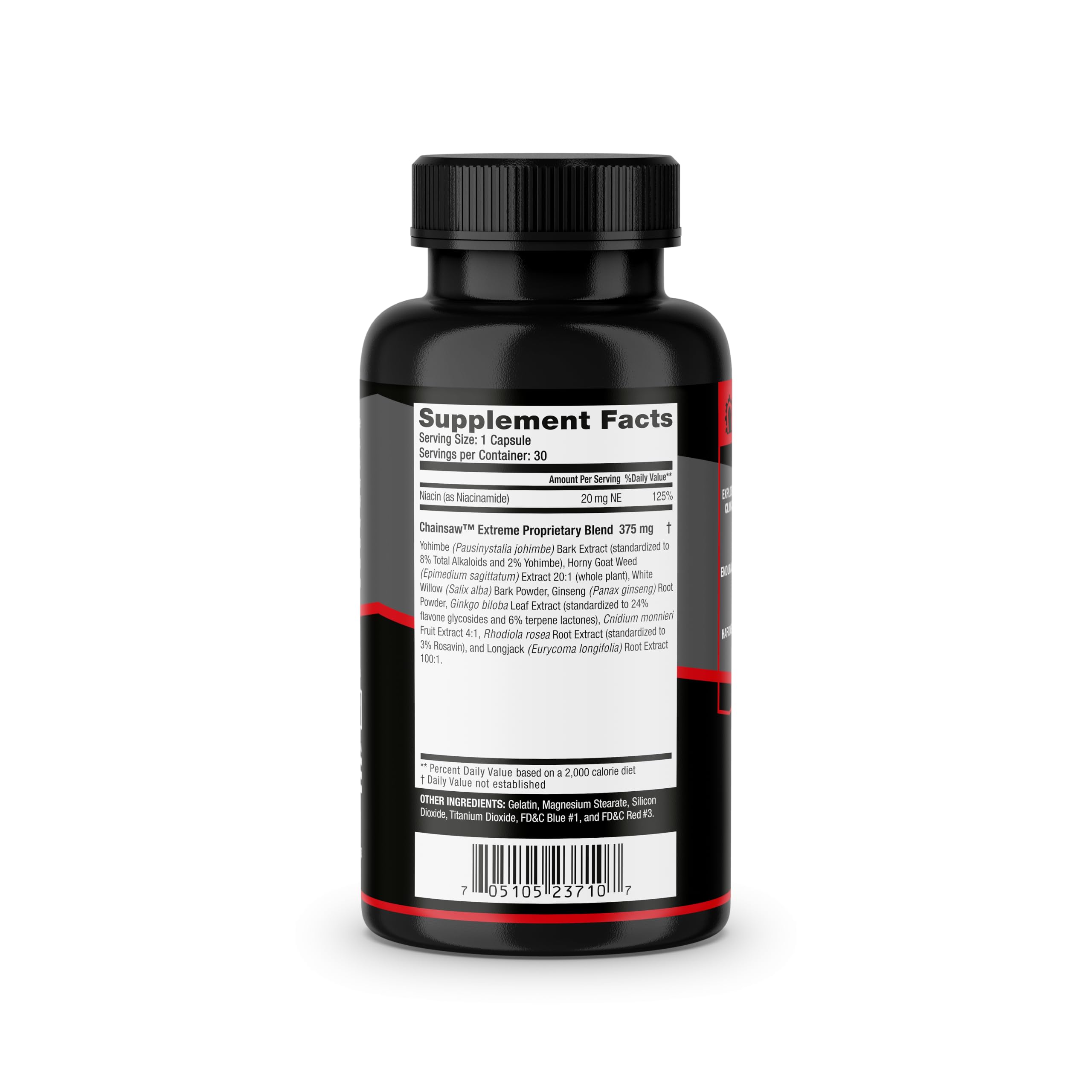 Vigor Labs ChainsawTM Male support Capsules packaging
