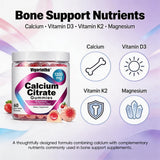 Vigorintha Calcium Gummies back view with ingredient list