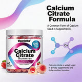 Vigorintha Calcium Gummies in a hand for size comparison