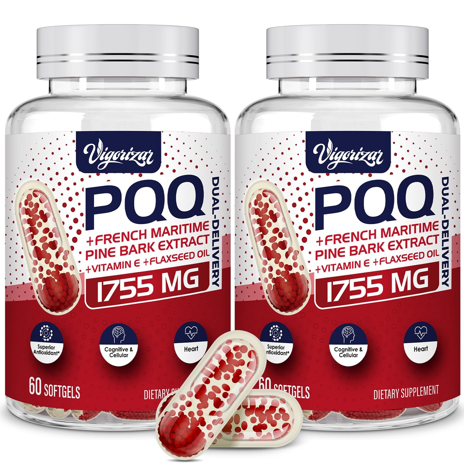 Vigorizar French Maritime Pine Bark Extract 200mg softgels front view