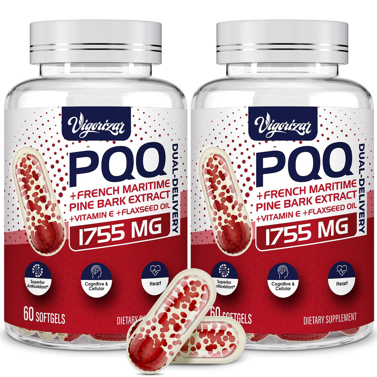Vigorizar French Maritime Pine Bark Extract 200mg softgels front view